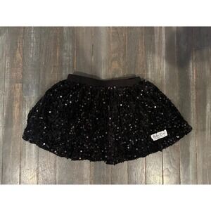 Bella & Omi Girls Black Sequin Tutu Skirt Sparkly